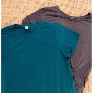 TWO Old Navy Dresses Plus Size XXL Green & Gray T-Shirt Stretchy Soft Casual